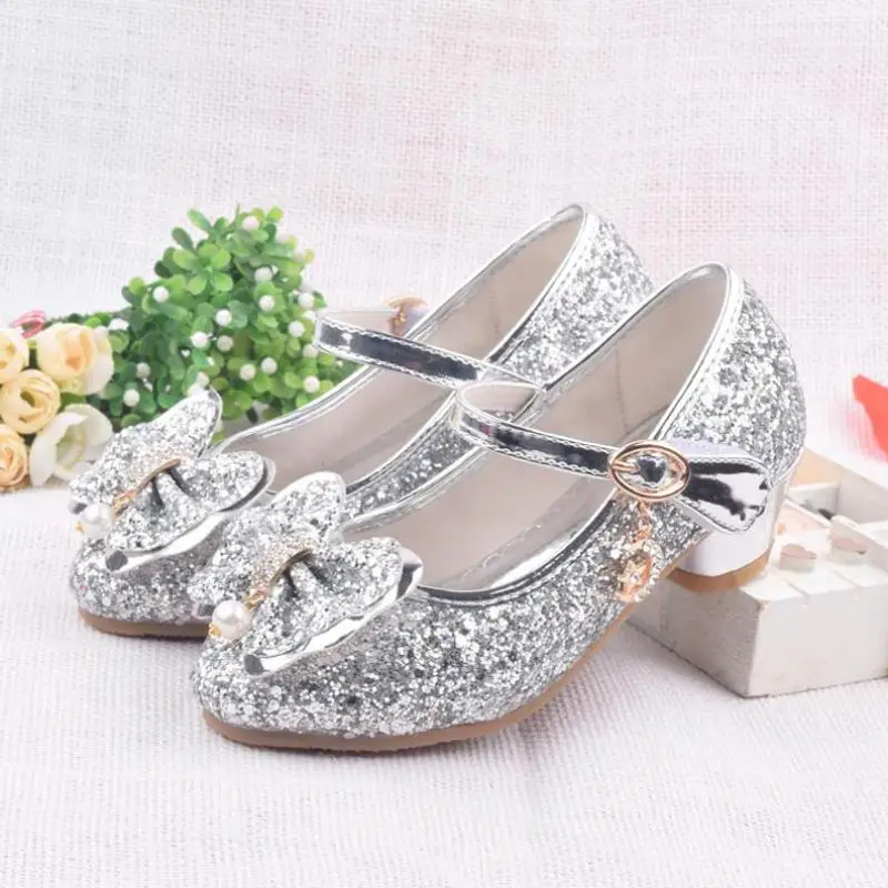 Сезон осень Детская обувь Обувь для девочек на высоком каблуке танцев Юбки