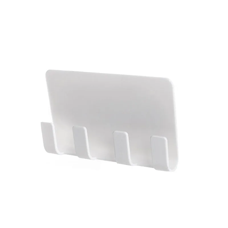 

2021 New Universal Mobile Phone Suction Wall 4 Hook Charge Rack Hanger Mount Holder Paste Style Toothbrush Stand Dropshipping