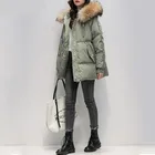 Женское зимнее пальто 2021, женская зимняя куртка, стильная зимняя и свободная стеганая куртка, парки для женщин