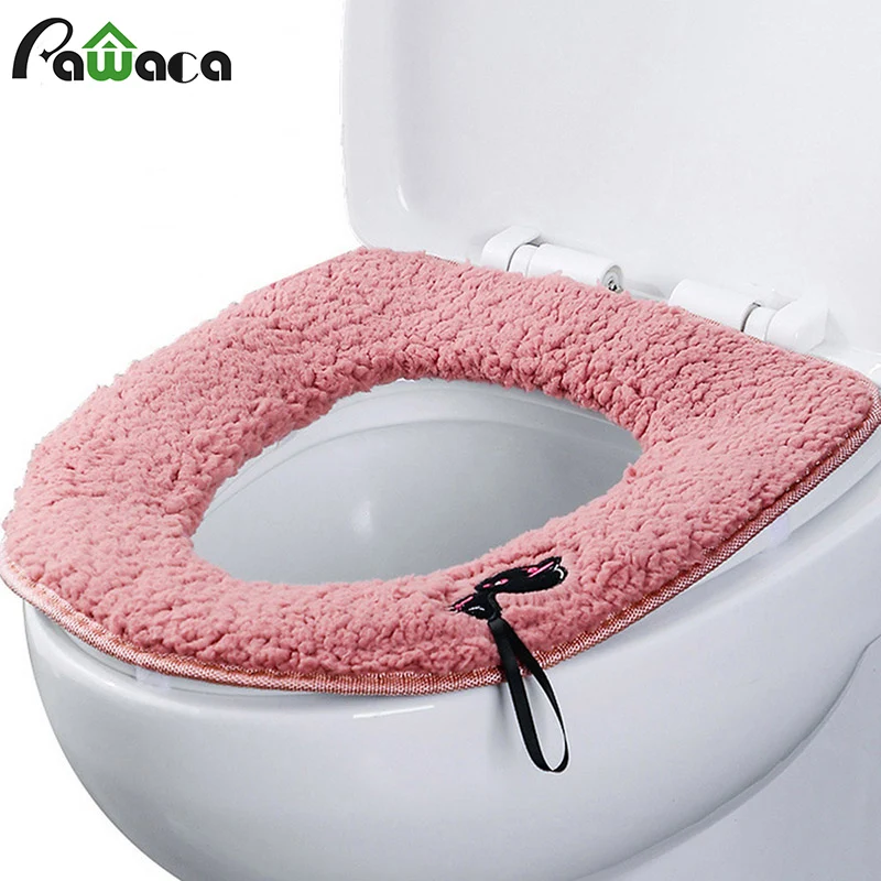 Новое зимнее антифриз теплое сиденье для туалета подушка дома плюшевое милое