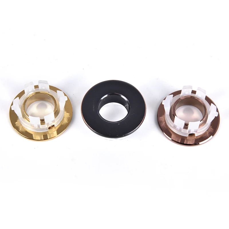 

1Pcs Bathroom Basin Faucet Sink Round Durable Bathroom Basin Sink Overflow Cover Six-foot Round Insert Chrome Ring Hole Caps