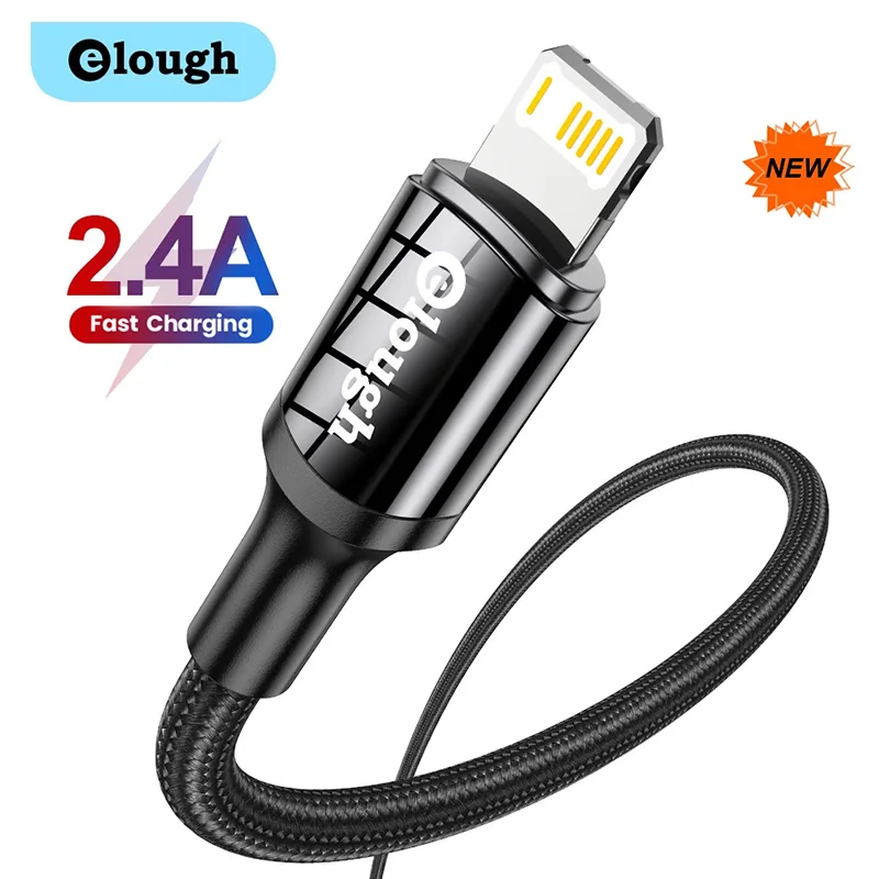 

Elough USB Cable for iPhone 12 11 Pro XS Max X XR 8 7 6 6s Plus 5s SE Fast Charging Charger Mobile Phone Cable Wire Data Cord