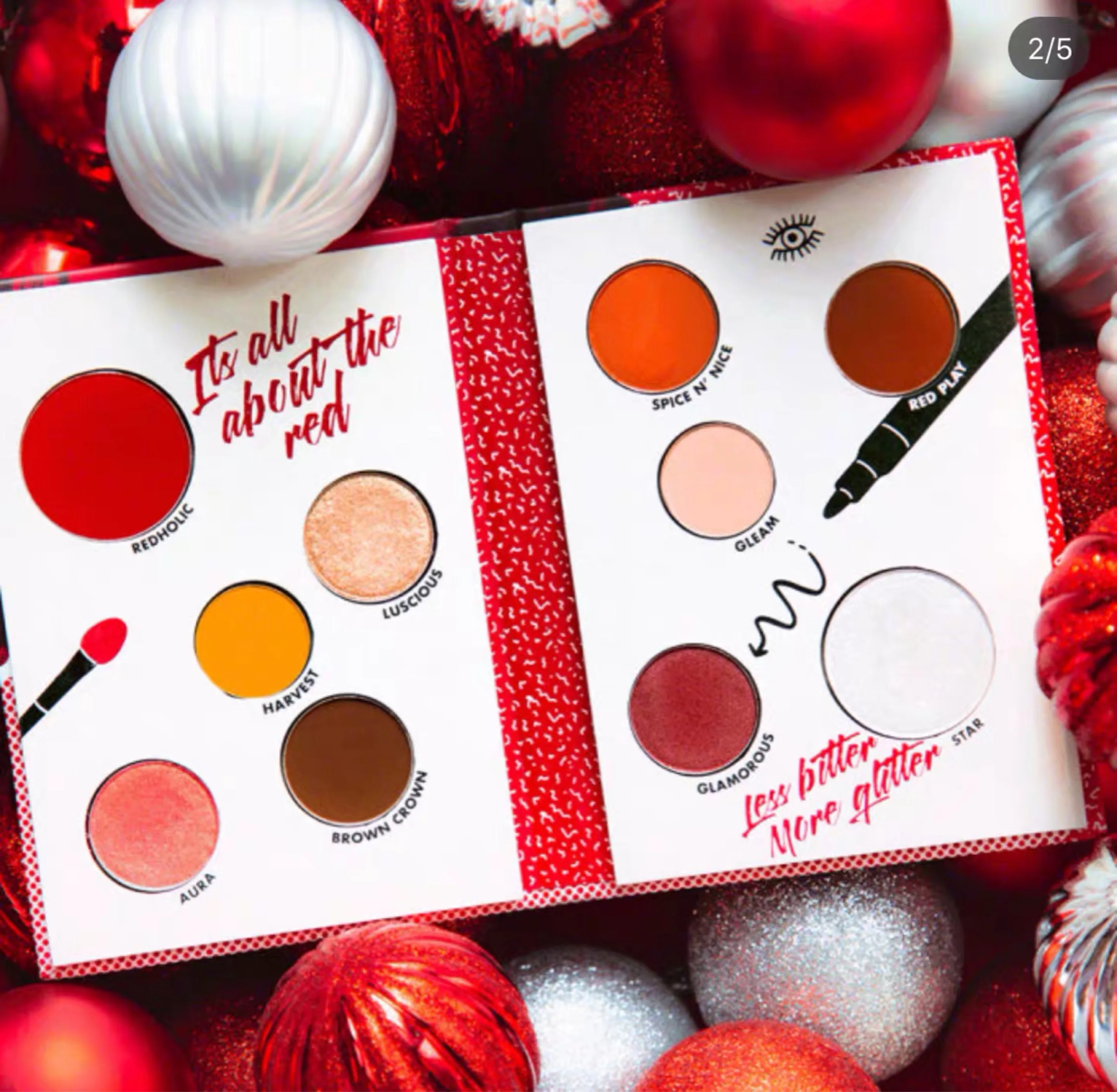 

Redholic 10 Color Eyeshadow Palette Ins Hot Eyeshadow Glitter Shimmer Waterproof and Long-lasting Glitter Pigment