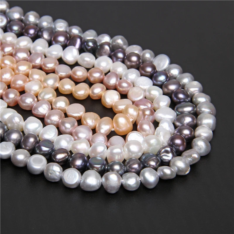 

Natural Freshwater Cultured White Pearl Beads Iregular Punch Loose Beads for DIY Women Elegant Bracelet Necklace Jewelry Making