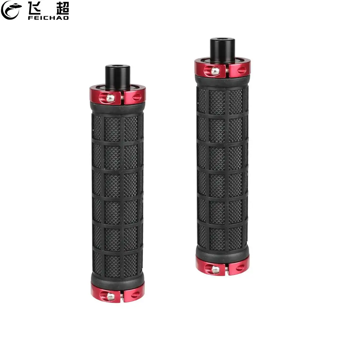 

1 Pair Rubber Aluminum Hand Grip 15mm Rod & 1/4"-20 Mounting Points for DSLR Camera Camera Cage Kit Shoulder Rail Support Rig