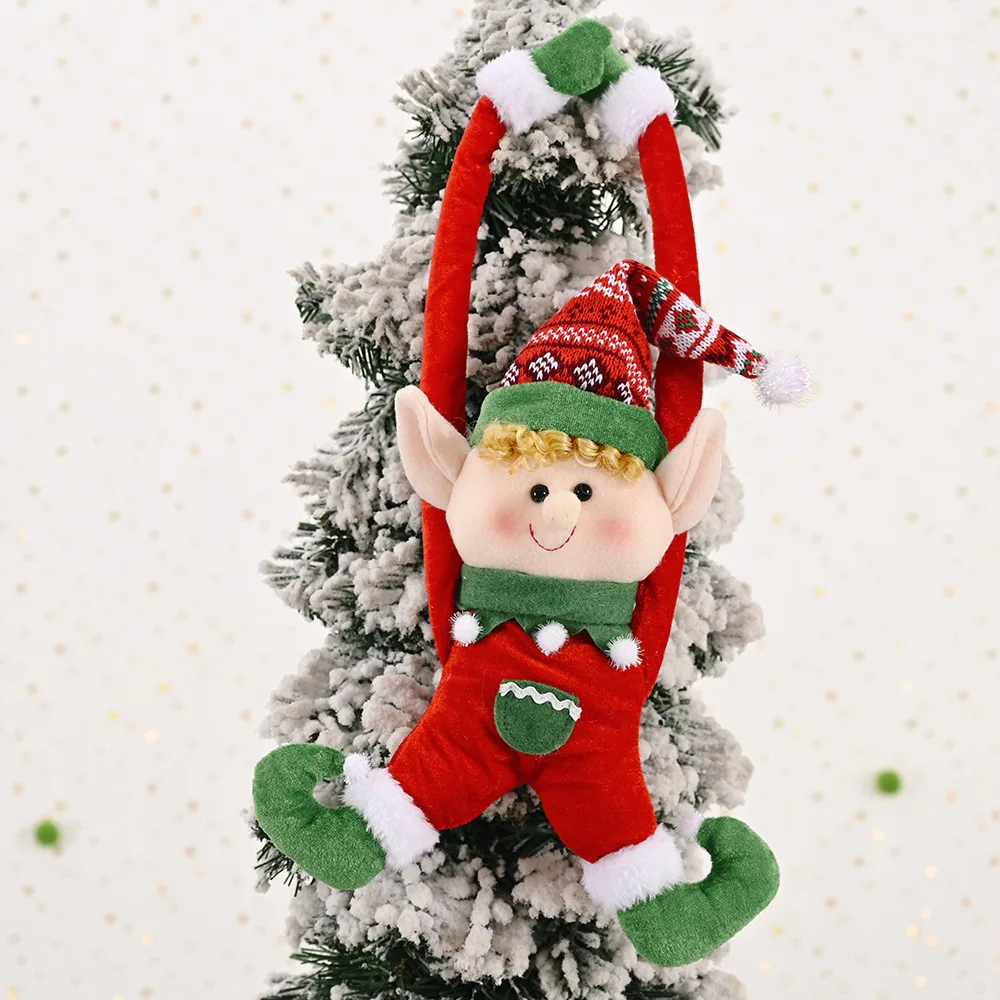 

Christmas Cartoon Cute Elf Curtain Button,70 Cm High,2022New Year Home Curtain Decorations,Christmas Elf Hugs The Christmas Tree