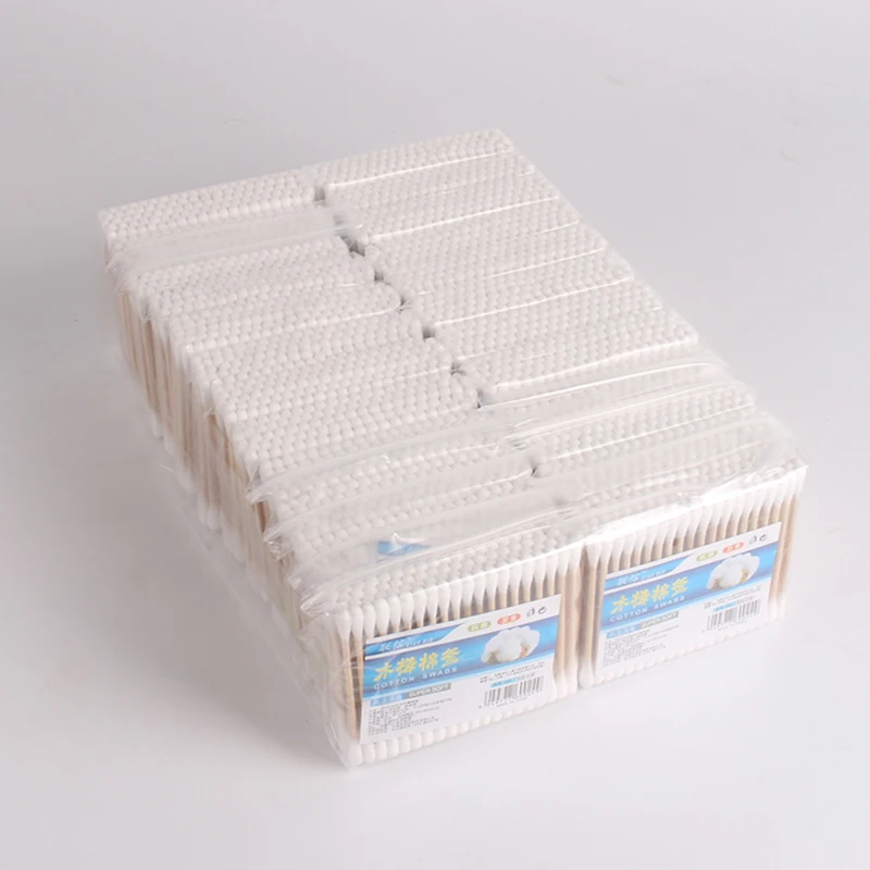 

100 Double Headed Cotton Swabs. Disposable Cosmetic Cotton. Hotel Wooden Stick Bag Cotton Swabs. Sanitary Cotton Wholesale