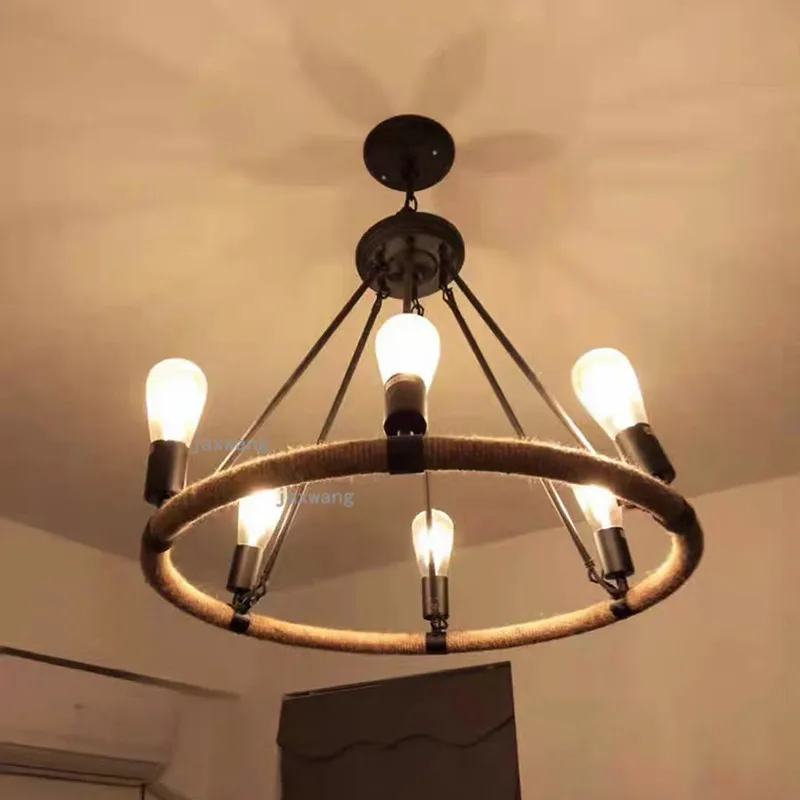 

Nordic Retro Living Room Chandelier Lighting Vintage Luster LED Loft Chandeliers Modern Ceiling Chandelier Light Fixtures
