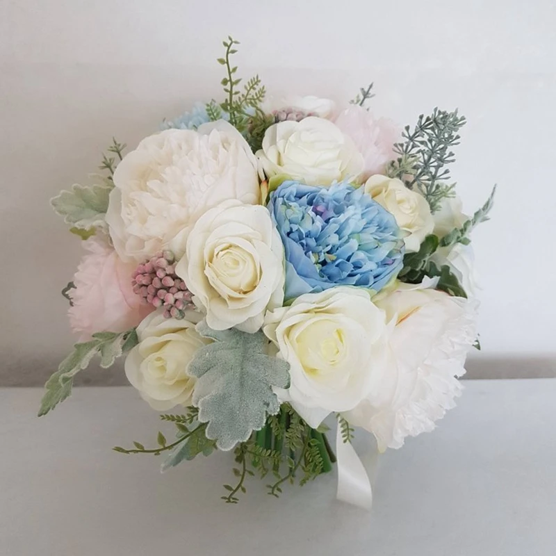 

Artificial bridal wedding bouquet-Blush pink Wedding bouquet-Bridesmaid flower-Bridal bouquet-Ivory bouquet home decoration