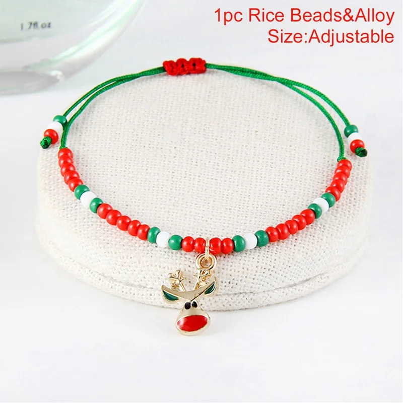 bracelet style 9 Рождественские украшения для дома Подарки рождественские подарки Natale Noel Рождество очки Рождественский Декор с утолщённой меховой опушкой, год - Цвет: bracelet style 9
