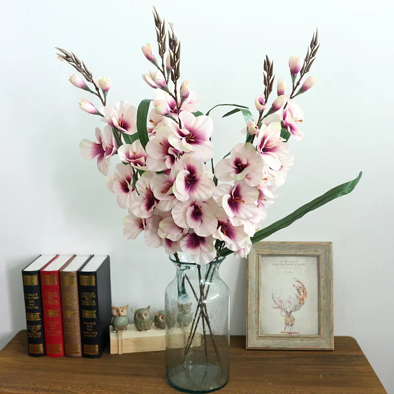 Flone 75 см искусственные цветы Орхидея для свадьбы домашний декор аксессуары