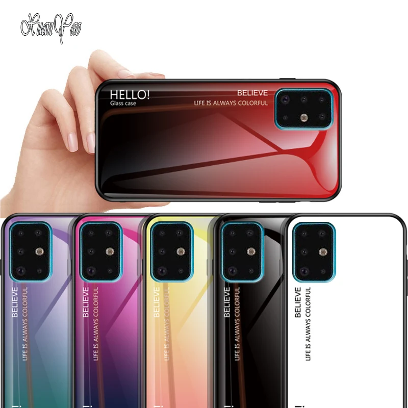 

XUANYAO Phone Case For Galaxy S8 S9 S10 5G S20 Case Glass Back Cover Coque For Samsung Galaxy S8 S9 S10 S20 Plus Case S20 Ultra