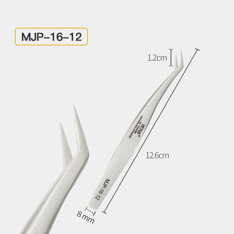 

Damman Stainless Steel Eyelashes Tweezers Professional For Lashes Extension Precise Anti-static Eyelash Tweezer Makeup Tools