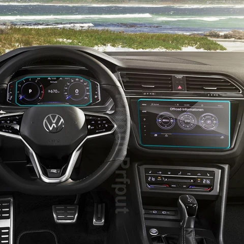 Закаленное стекло для автомобильной навигации, Защитная пленка для ЖК-экрана, наклейка для Volkswagen Tiguan 4MOTION R-Line 2021, приборная панель