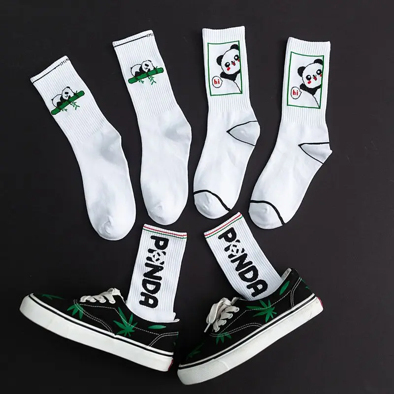 Сетчатые стильные носки для мужчин и женщин модные уличные с милым китайским