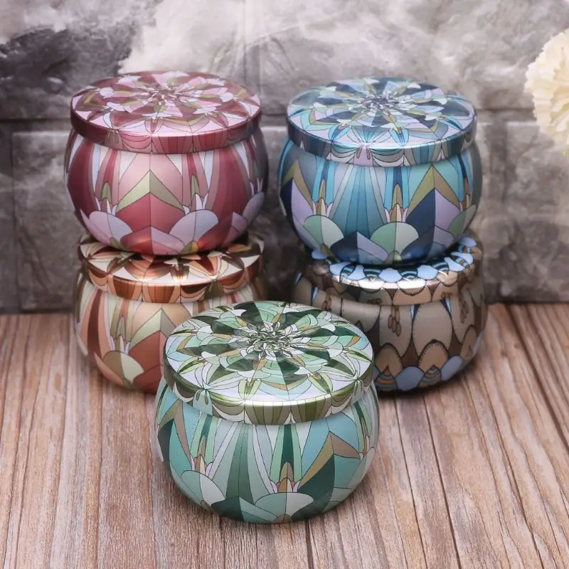 2020 Retro Round Tin Box Jar Tea Candy Jewelry Coin Storage Container Case Candle Sealed Cans Holder Wedding Favor Gift | Дом и сад