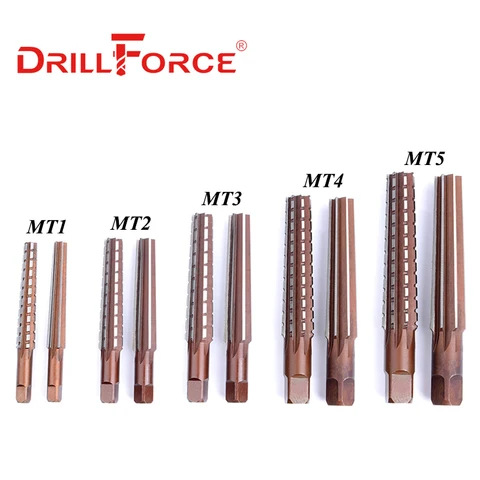Drillforce ручные резаки MT1/MT2/MT3/MT4/MT5 из быстрорежущей стали, точный/шероховатый конусный Резак для фрезерования, инструмент для фрезерования