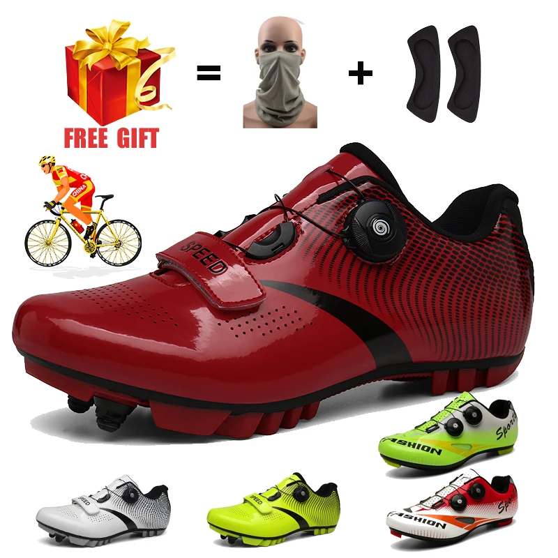 

Men's Flat Road Racing Cycling Shoes Women Man Spin Self-Locking Bicycle Shoesmale Sapatilha Ciclismo Mtb Platform Bike Shoes