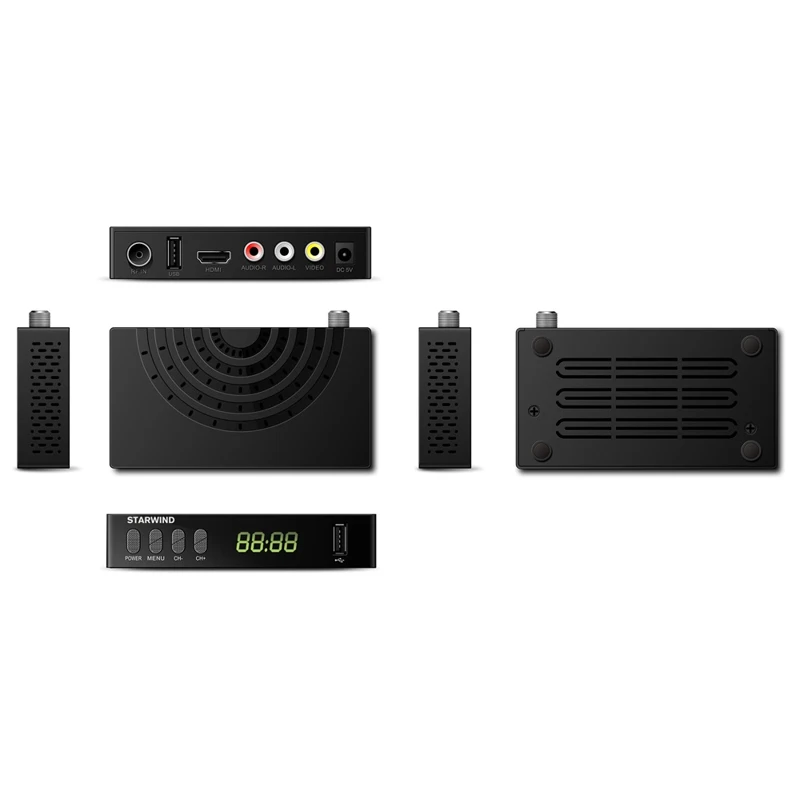 Ресивер DVB-T2 STARWIND CT-220 черный |