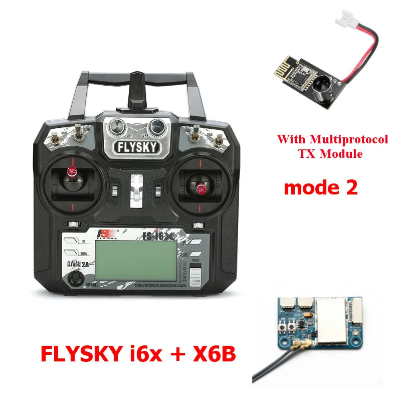 FLYSKY FS-i6X i6X 10CH 2,4 ГГц AFHDS 2A передатчика радиоуправляемой модели к компьютеру с X6B iA6B A8S приемник для RC Qaud небольшой гоночны - Цвет: M2 X6B w TX Module