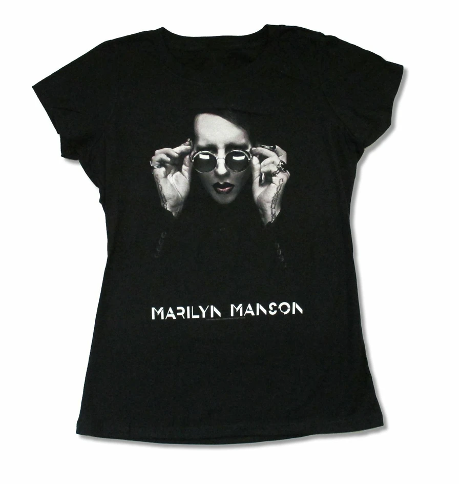 Marilyn Manson Specs/черная футболка для девочек новые классические Уникальные топы |