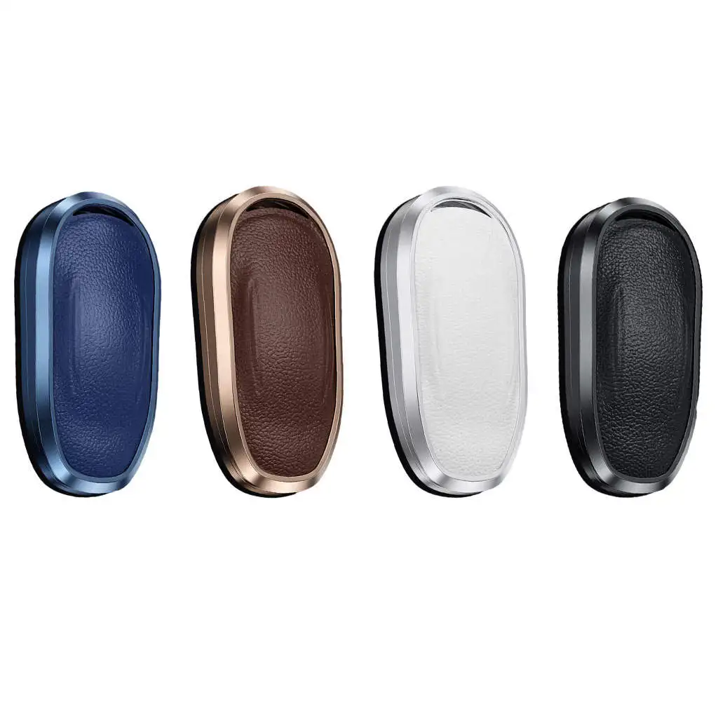 

Key Fob Case Cover Leather Fashion Protective Holder Shell for Tesla Model 3/Y/S Vehicles Accessories Buttons Key Men Women
