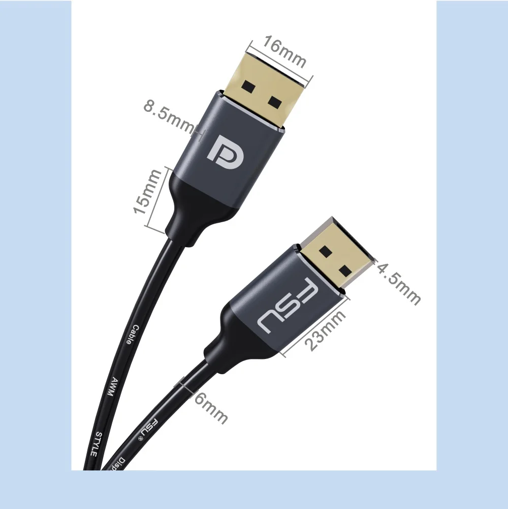 Кабель для порта дисплея 1 4 8K 4K 144 Гц 165 кабель DP адаптер портов адаптера