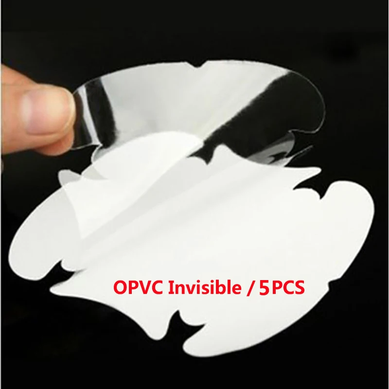 OPVC Transparent 5 шт. прозрачная/карбоновая пленка для автомобильной двери Dowl, ручка, виниловая Защитная Автомобильная наклейка, пленки, царапины, автомобильные аксессуары, универсальные - Название цвета: OPVC Transparent