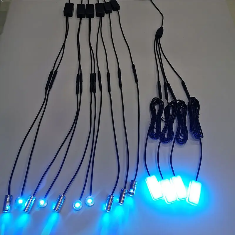 Универсальная Светодиодная лента 10 в 1 RGB с 8 м для украшения салона автомобиля