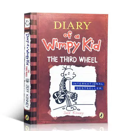 

Original Children Popular Comic Books Diary of A Wimpy Kid 7 The Third Wheel Colouring English Activity Picture Book