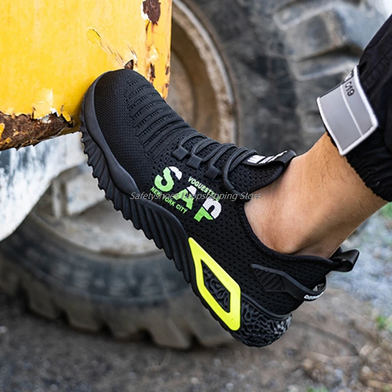 

Lightweight Boots Men's Safety Shoes For Men Ankle Boots Anti-Smashing Shoes Protective Boots Male Sneakers Non-Slip Footwear