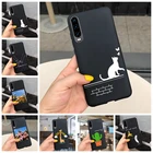 Милый чехол с мультяшными кошками для Huawei P30 P 30 Lite Pro, задняя крышка, мягкий силиконовый черный чехол для телефона Huawei P30 Lite P30Pro