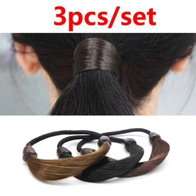 3pcs Style 8 Женские резинки тиара бант из атласной ленты Эластичная резинка для волос Веревка резинки конский хвост держатель резинка для девочек аксессуары для волос - Цвет: 3pcs Style 8