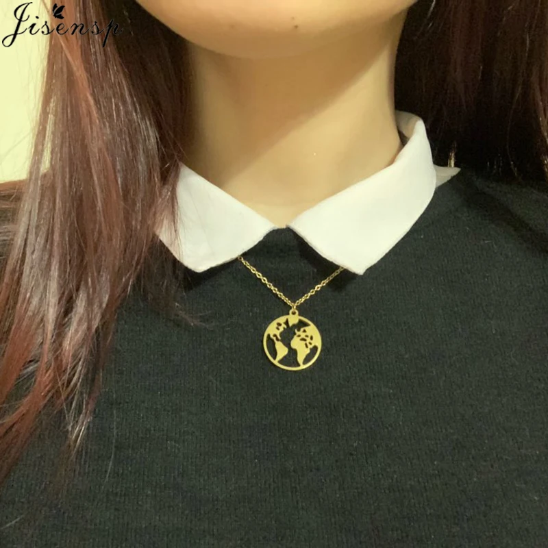 Изящное винтажное оригами женское ожерелье с подвеской в виде глобуса из