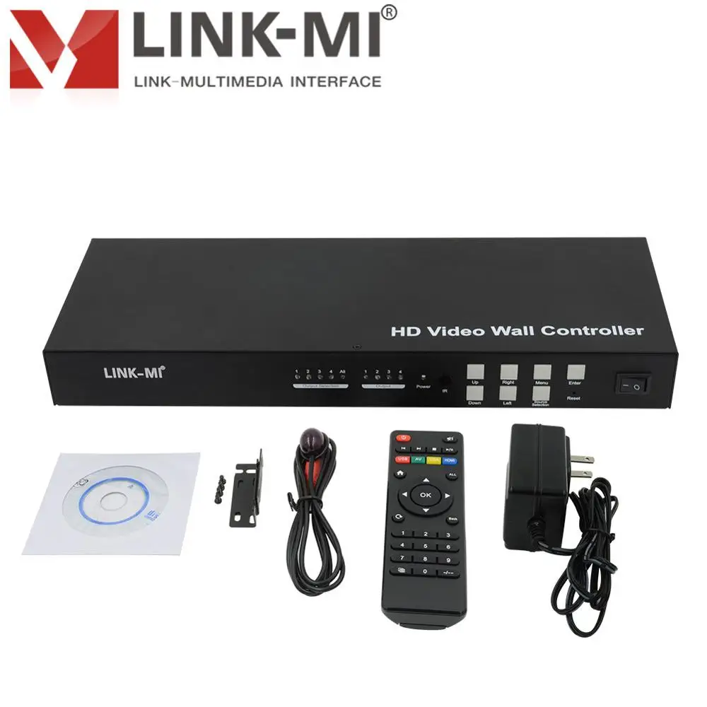 Фото Контроллер видеостены 2x2, HDMI 1x4, настенный контроллер телевизора, поддержка USB, вращение на 180 градусов, 1080P Plug & Play №4