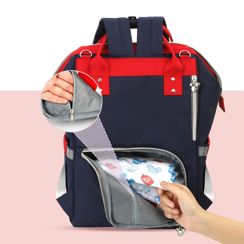 

Disney Waterproof Antifouling Backpack for Mom Dry Wet Separation Bag Diaper Bags Maternity for Baby Care Mommy Disney Nappy Bag