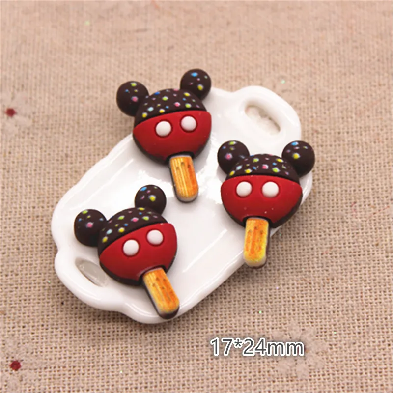 Кавайный Красочный леденец ручной росписи 20 шт. с плоским основанием кабошон