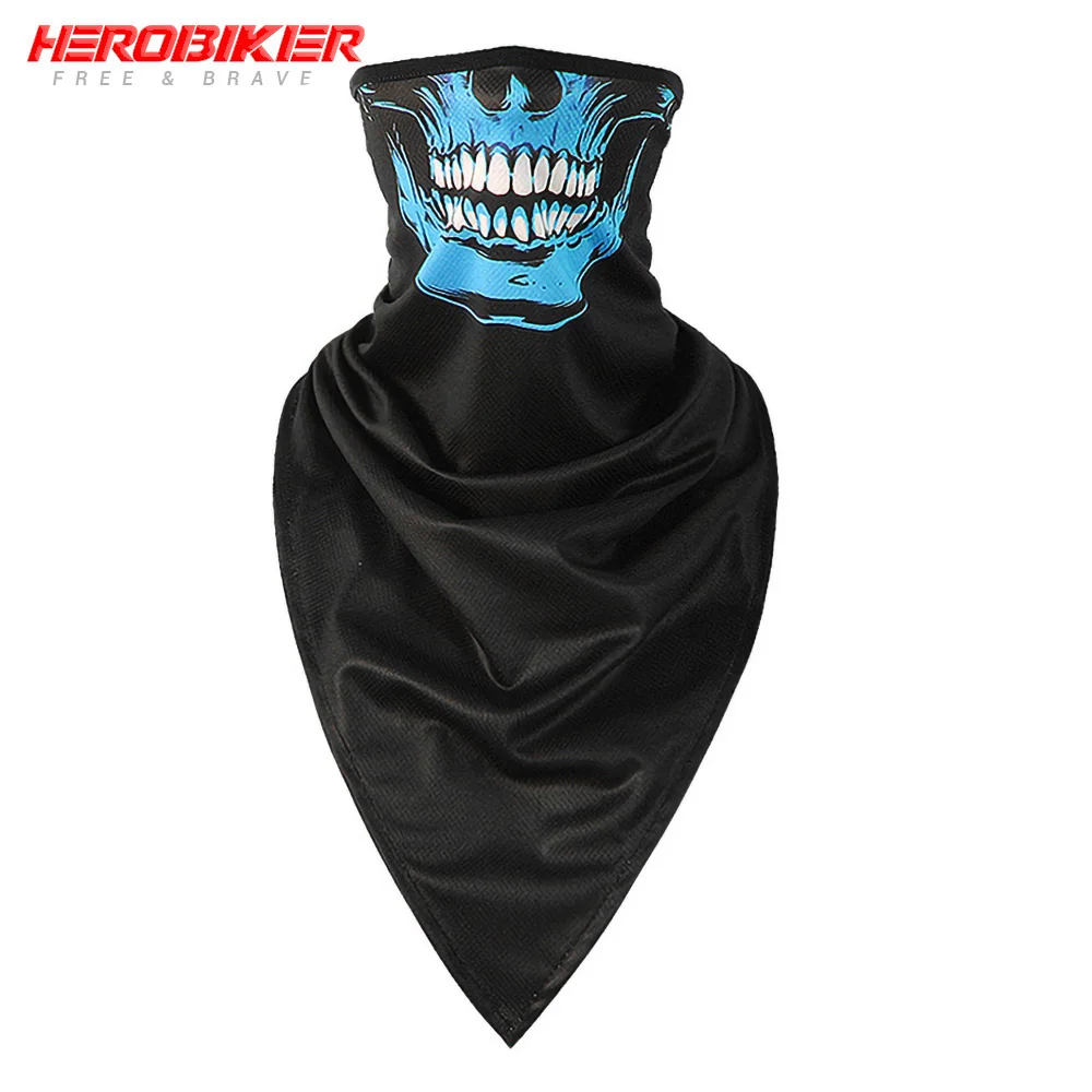 color10 HEROBIKER, новинка, Балаклава, мотоциклетная, мото, защита для лица, дышащая маска, мотоциклетная, многофункциональная, мото, полумаска, Быстросохнущий двигатель - Цвет: color10