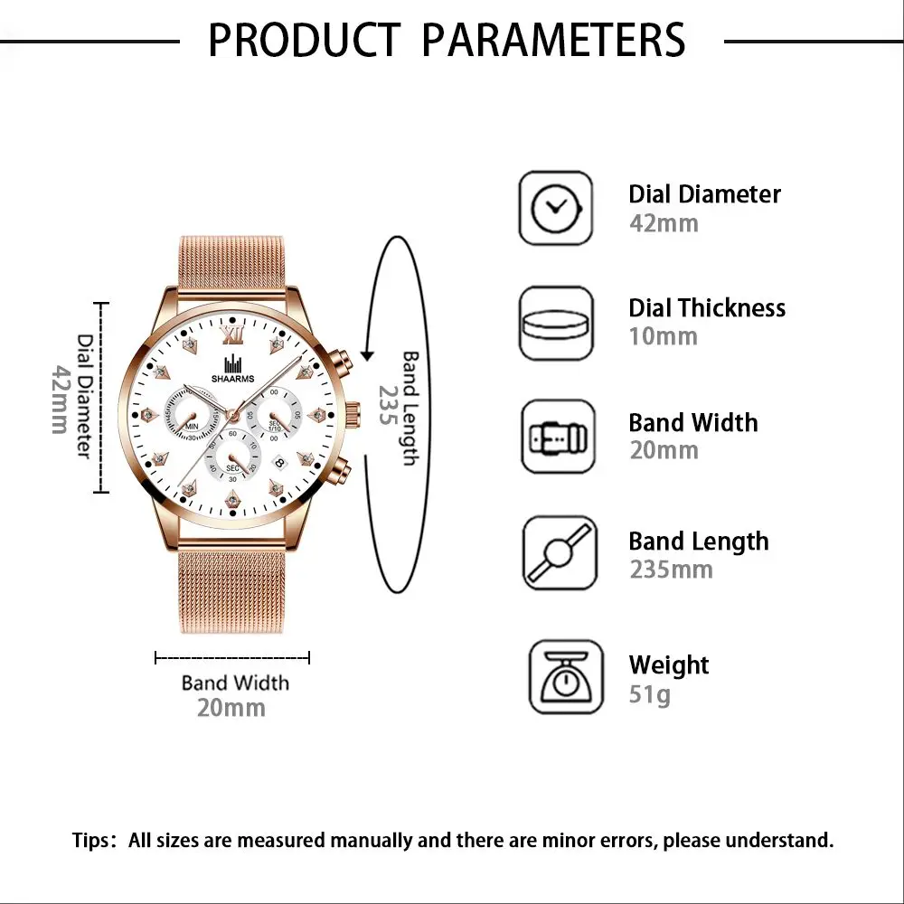 

SHAARMS Men Watch 2020 relogio masculino Black Watch men Luxury Mesh Band Quartz Wristwatch reloj hombre Fashion Watches