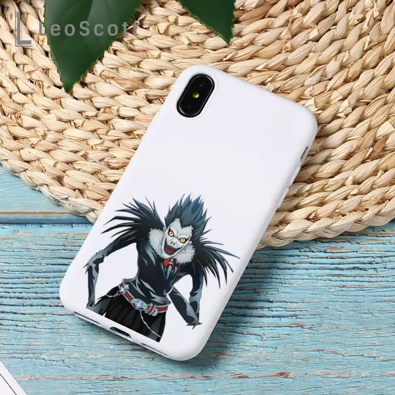 

Death Note Pattern Phone Case Candy Color for iPhone 6 7 8 11 12 s mini pro X XS XR MAX Plus