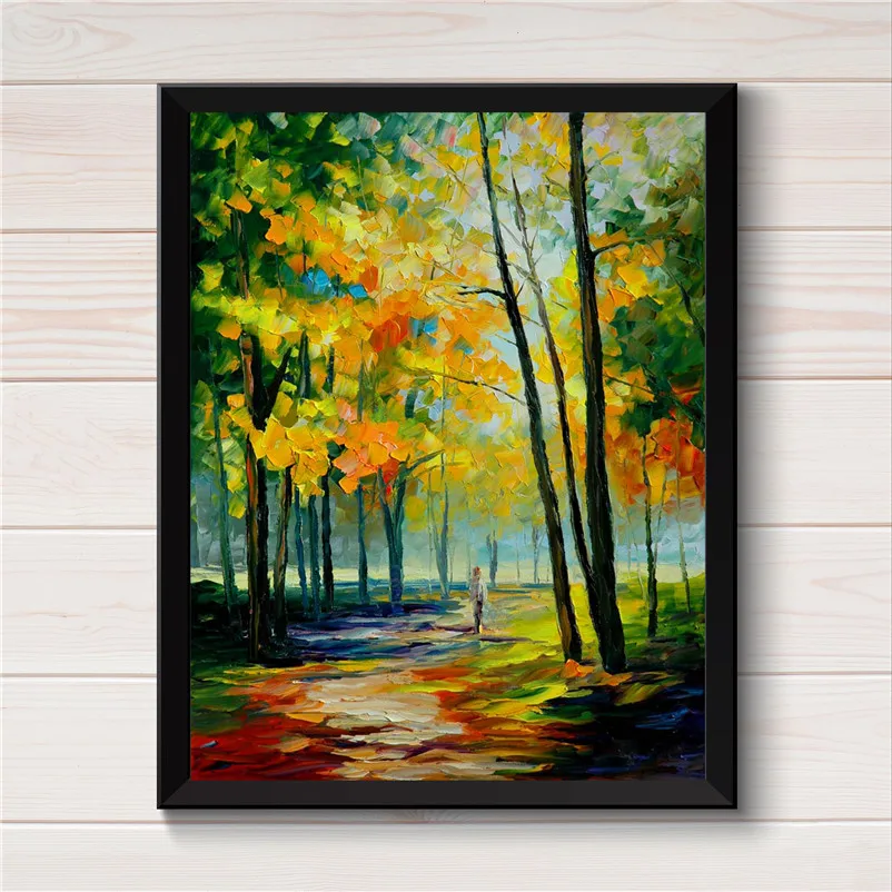 Постер в китайском стиле с изображением бамбукового леса без рамки | Дом и сад