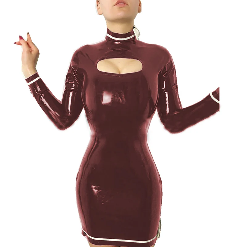 Размера плюс Клубная одежда для женщин с высоким плотно облегающим шею