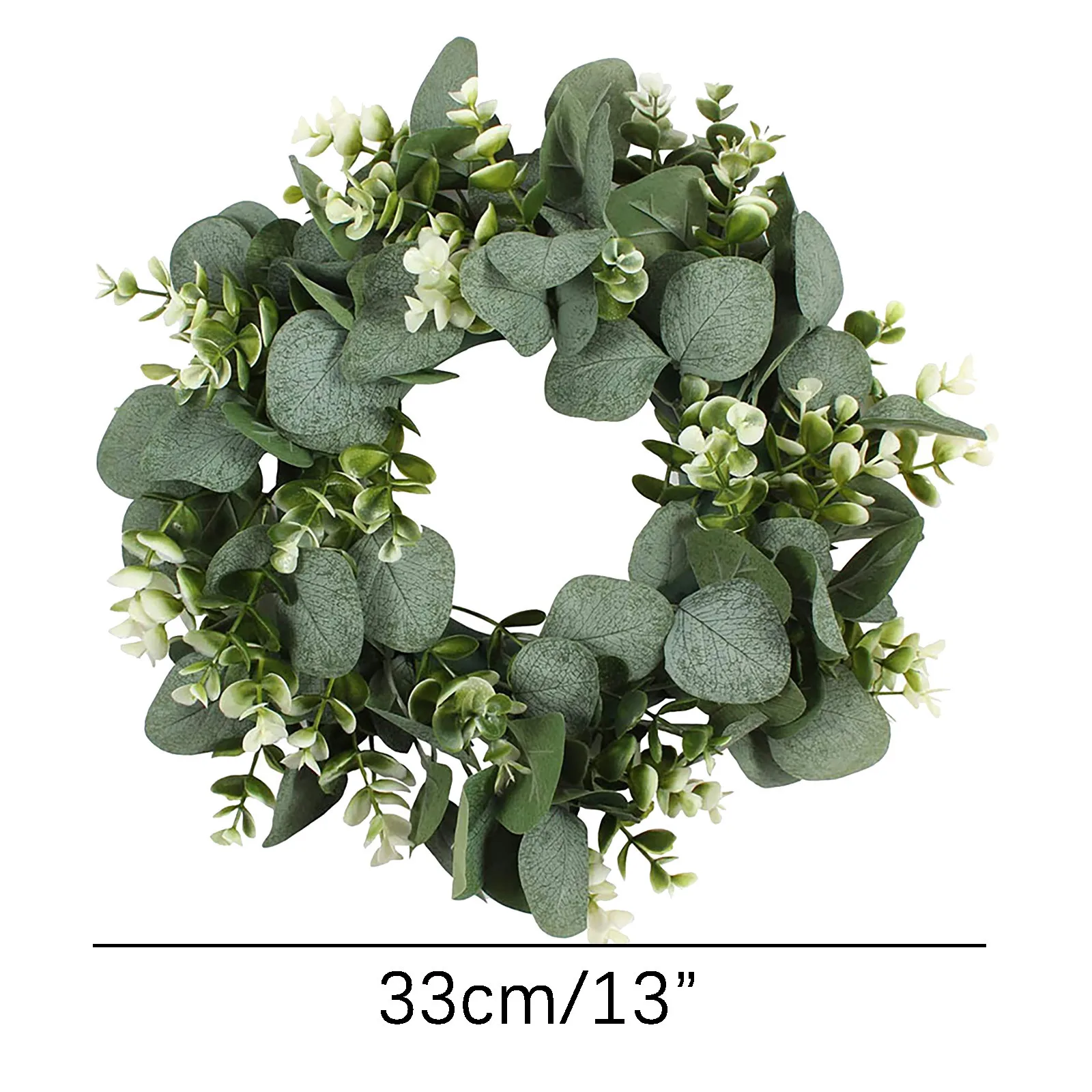 

Simulation Leaf Wreath Flowers Green Round Creative Artificial Garland Hanging Pendants Wedding Decoration Home Accessories