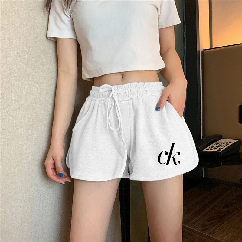 

Summer Women Living At Home Cottony Boxer Shorts Casual Loose Comfort Breathable Elastic Waist Thin Women Sweatshorts