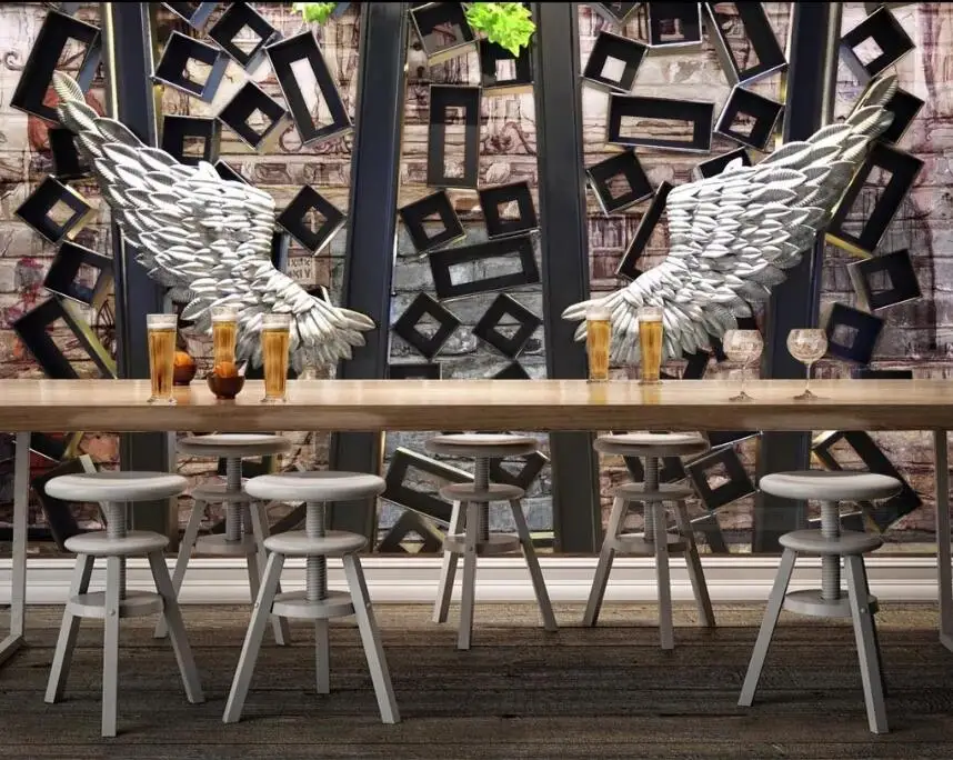 

Индивидуальное изготовление, большая настенная живопись современный ресторана кофе в винтажном стиле абстрактные обои с декоративной жив...