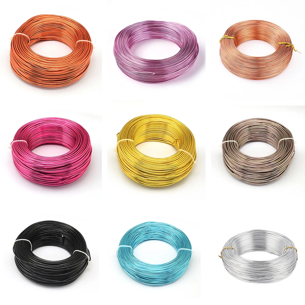 500g 0.8/1/1.2/1.5/2/3/2.5/3.5/4mm Aluminum Wire Bendable Beading Wire Supplies for Jewelry Making DIY Necklace Bracelets Craft