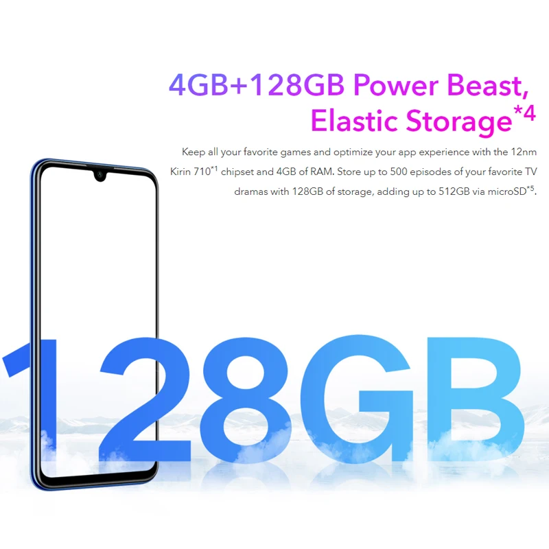 Глобальная версия Honor 20 lite LTE мобильный телефон 6 21 дюймов 4 Гб ОЗУ 128 ПЗУ Kirin 710