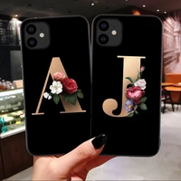 for oneplus 5t 6 7 6t 7t pro customized letter flower black silicone mobile phone case cellphone bag housing