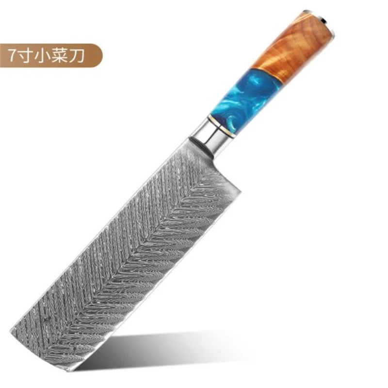 Дамасский нож VG10 стальной 7 дюймов для овощей в западном стиле кухонный нарезки