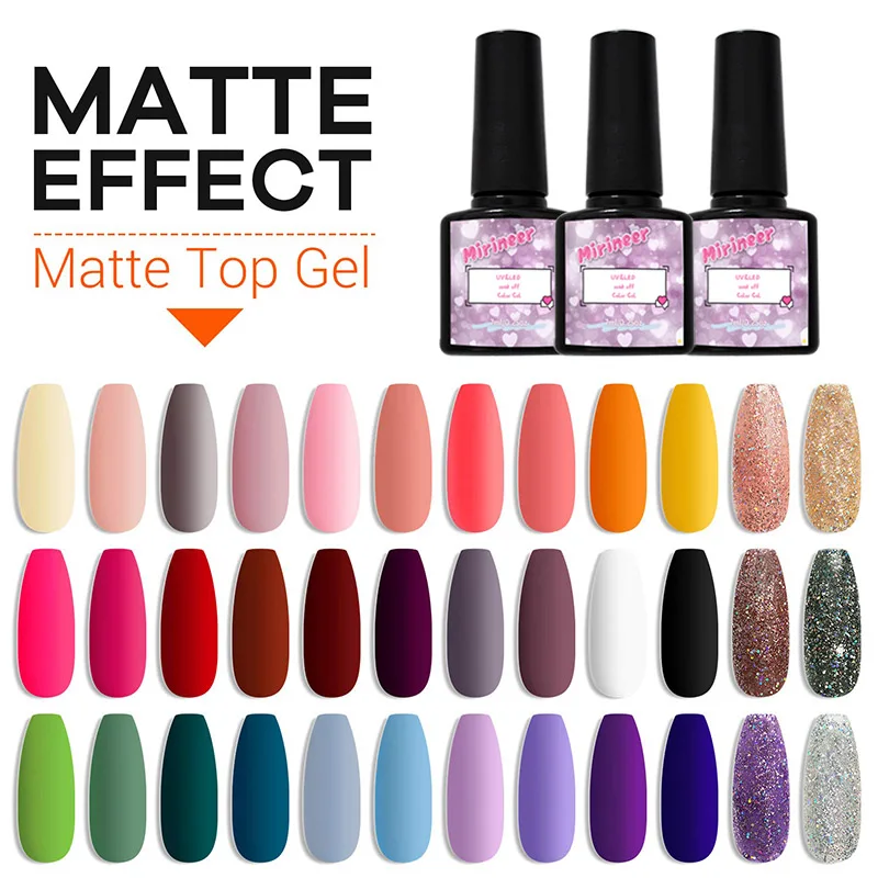 Gel Nail Polish Art Semi-Permanent Varnish Hybrid UV LED Matte Top Coat Soak Off Shiny Color All For Manicure | Красота и здоровье